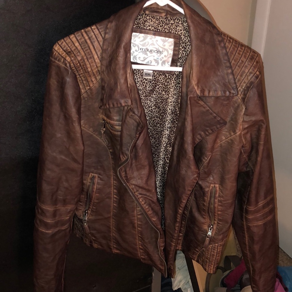 Maurices brown leather jacket